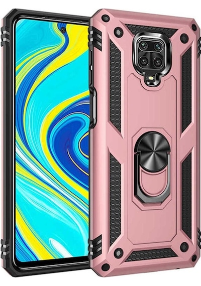 Xiaomi Redmi Note 9 Pro Kılıf Zore Vega Kapak Rose Gold