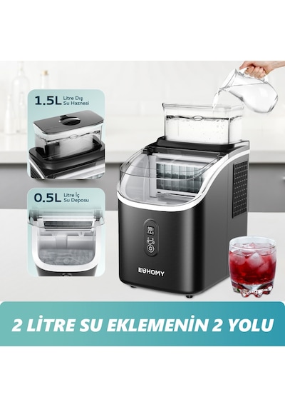 Euhomy Kristal Küp Taşınabilir Buz Makinesi
