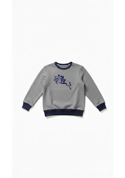 Coupon Çocuk Sweatshirt / Logo Baskılı Gri