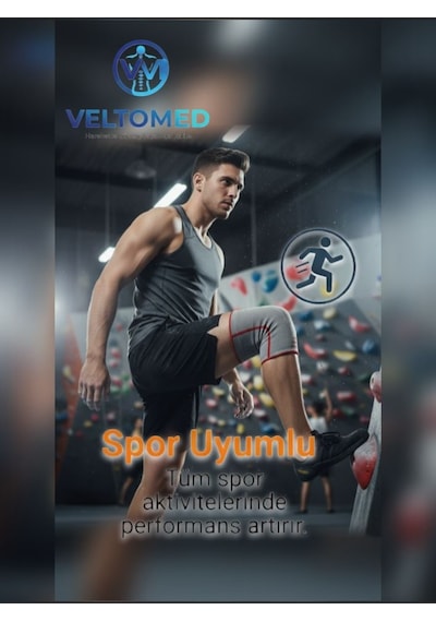 Veltomed 3D Örme Sporcu Dizlik Diz Koruyucu 2'li