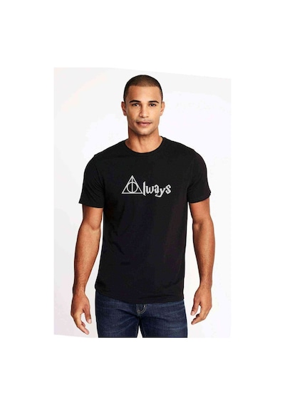 Büyücü Baskılı Siyah Erkek Tshirt
