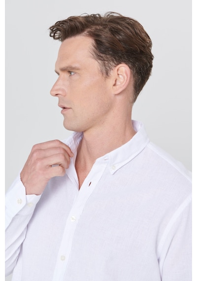 AC&Co / Altınyıldız Classics Erkek Beyaz Comfort Fit Rahat Kesim Düğmeli Yaka Casual Keten Gömlek 4A2022200085BYZXL Beyaz AC&Co / Altınyıldız Classics Erkek Beyaz Comfort Fit Rahat Kesim Düğmeli Yaka Casual Keten Gömlek 4A2022200085BYZXL Beyaz