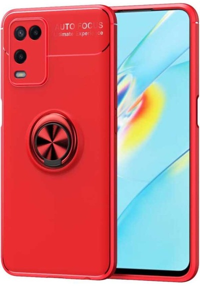 Oppo A54 4G Kılıf Zore Ravel Yüzüklü Silikon Kılıf