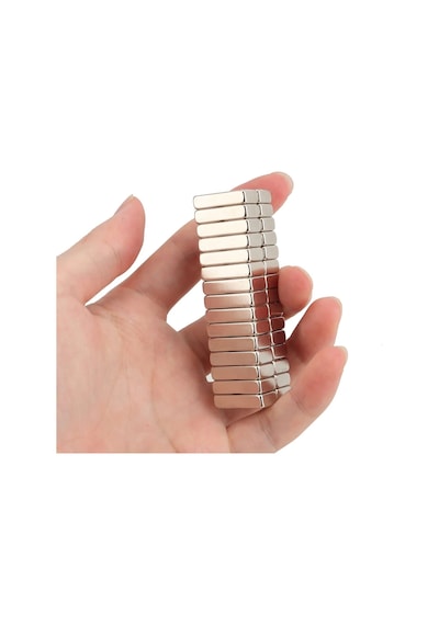 2 Adet 20x10x5 Mm Neodyum Magnet N35 Güçlü Mıknatıs Köşeli Ve Dayanıklı Nikel Kaplama
