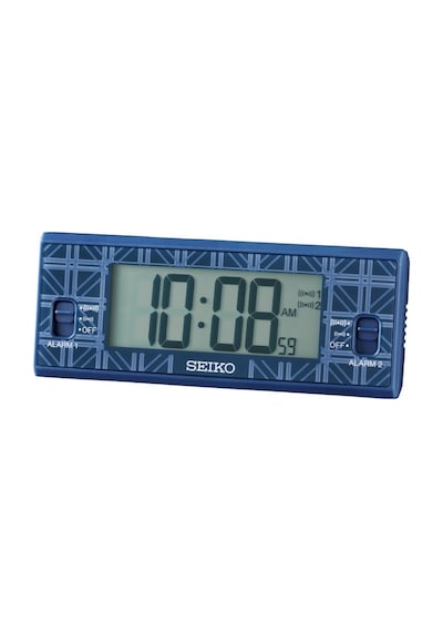 Seiko Clock Qhl099l Masa Saati Mavi