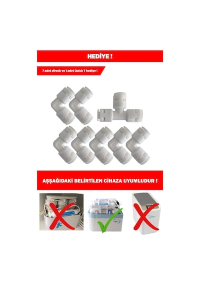 Ihlas Aura Cebilon Plus Uyumlu 12 Inç Inline 5'li Membranlı Filtre Seti Dirsek li Diğer