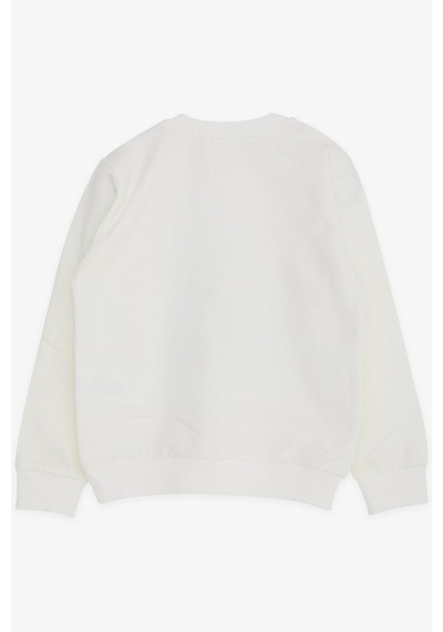 Breeze Kız Çocuk Sweatshirt Kız Baskılı 1.5-5 Yaş, Ekru-ekru Ekru