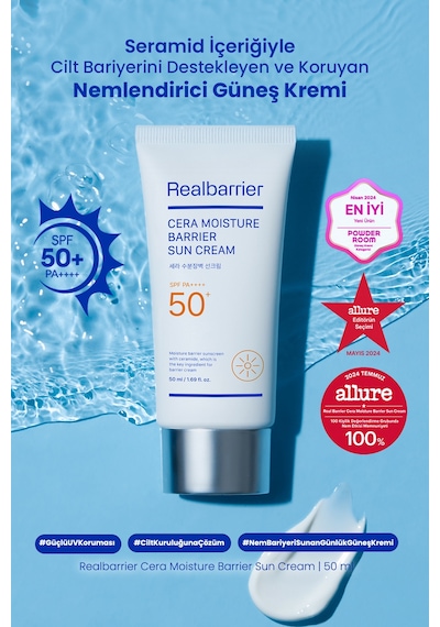 Cilt Bariyerini Destekleyen Nemlendirici Güneş Kremi Realbarrıer Cera Moisture Barrier Sun Cream