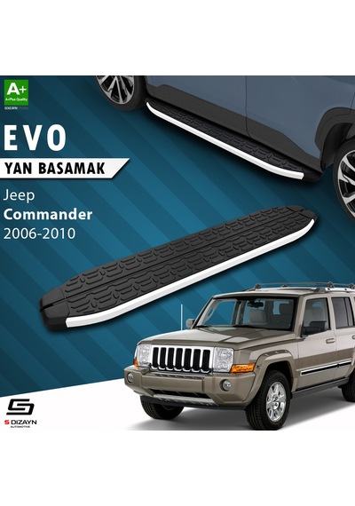 S-dizayn Jeep Commander Evo Aluminyum Yan Basamak 173 Cm 2006-2010