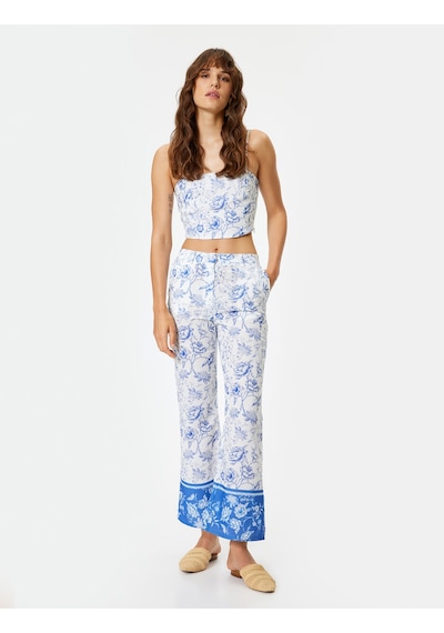 Koton Koton X Melis Ağazat - İnce Askılı Çiçekli Büstiyer Slim Fit Astarlı Mavi Desenli 4sak30125pw Mavi Koton Koton X Melis Ağazat - İnce Askılı Çiçekli Büstiyer Slim Fit Astarlı Mavi Desenli 4sak30125pw Mavi