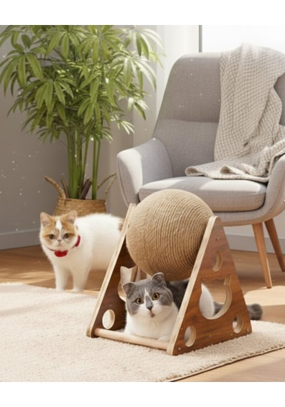 Reyo Pet Üçgen Toplu Kedi Tırmalaması - Kedi Tırmalama Tahtası