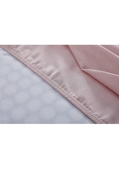 Colourful Fitted Çarşaf Çift King Size - Pudra