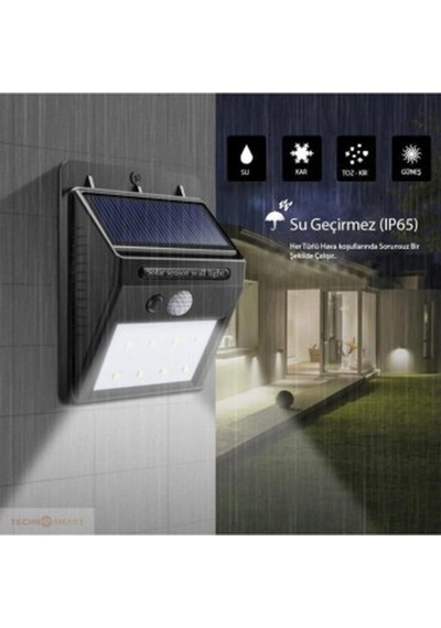 Hareket Sensörlü Solar Dış Mekan Lambası-9077634889043