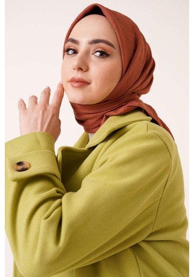 Bambu Kraş Eşarp Tesettür Giyim, Hafif, Rahat, Şık, Yüksek Kalite, Hijab, Scarf, Shawl Kiremit