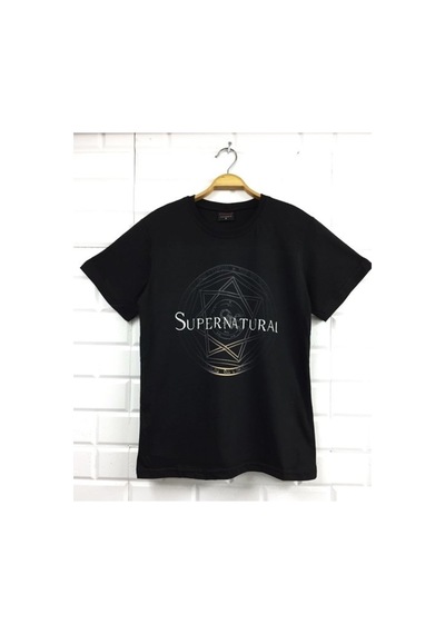 Supernatural Baskılı T-Shirt Çok Renkli