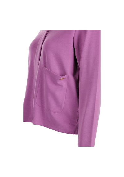 U.s. Polo Assn. Minimalist Crop Sweatshirt - Uzun Kol - Günlük Mor
