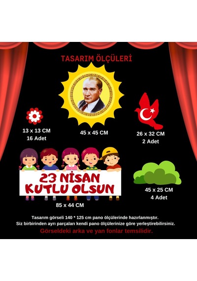 23 Nisan Kutlu Olsun Pano Süsü 03