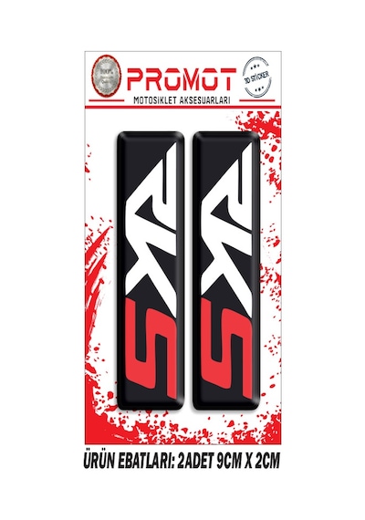 Rks Uyumlu Ön Maşa 3d Kabartmalı 2'li Damla Sticker 1