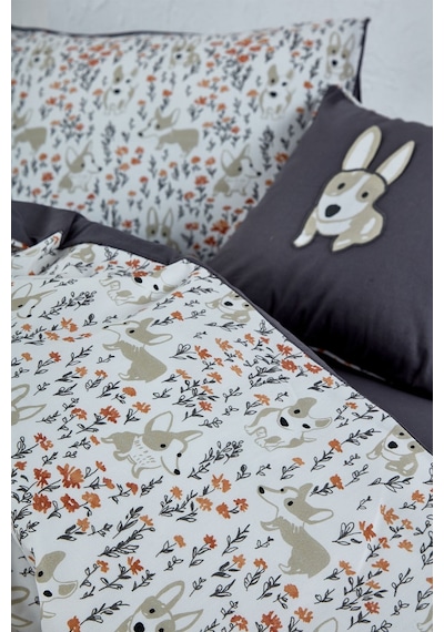 Ecocotton Dogi Bebek Nevresim Seti Baskılı 100 x 150