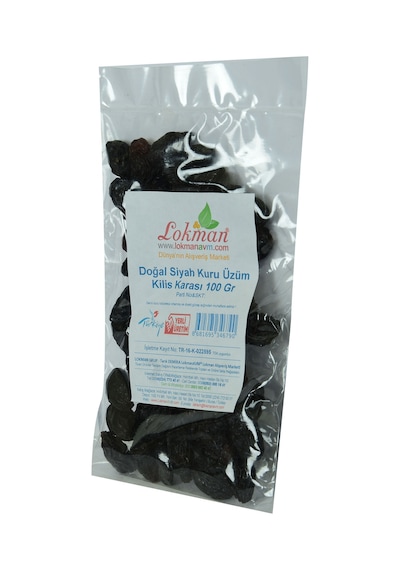 Lokman Avm Doğal Siyah Kuru Üzüm Kilis Karası 100 G