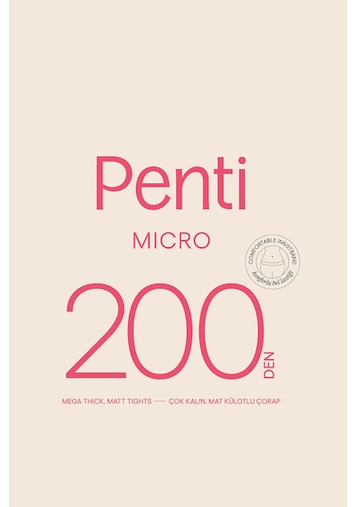 Penti Siyah Micro 200 Külotlu Çorap-Pentilicious
