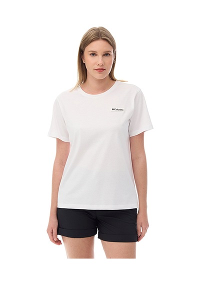 Columbia W Label Graphic Ss Tee Kadın Tişört Cs0472 Beyaz
