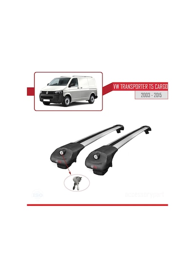 Volkswagen Transporter T5 2003-2015 Arası İle Uyumlu Ace-1 Ara Atkı Tavan Barı Gri