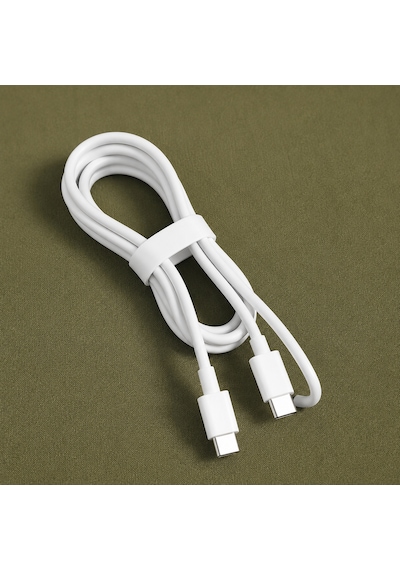 Hepu Nova Series Hp-nyk002 Type-c To Type-c 60w Hızlı Şarj Ve Veri Transfer Kablosu 1 Metre Macbook İpad Android Ve Type-c Cihazlarla Uyumlu, Isıya Dayanıklı Beyaz