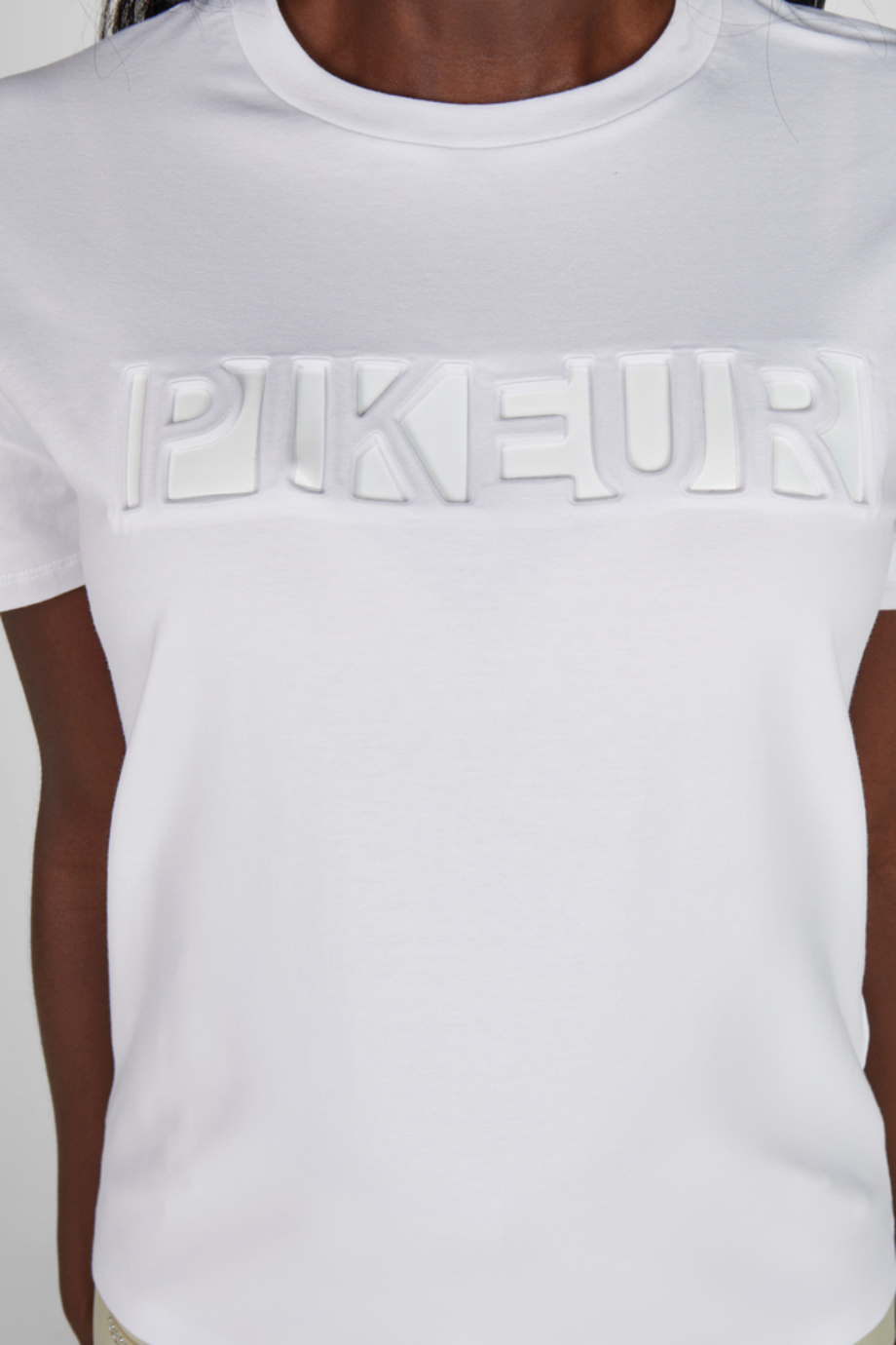 Pikeur Oversized Athleisure 1244 Lüks Günlük Kadın Tişört Beyaz