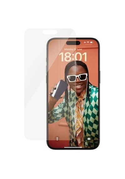 Apple iPhone 15 Uyumlu İle Şeffaf Esnek Nano Cam Ekran Koruyucu Island Ada Açık Model