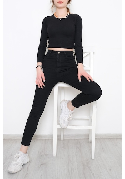 Mokashopin - Dar Paça Kot Pantolon Siyah - 10801.1431. 001