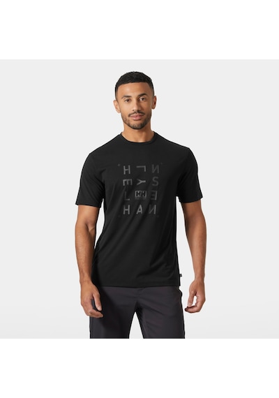 Helly Hansen Skog Recycled Graphic Erkek T-shirt-32453 Siyah