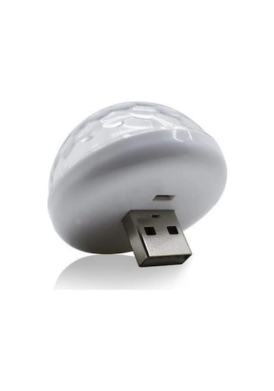 Sese Ve Müziğe Duyarlı Usb Girişli Araç İçi Mini Disko Topu Parti Rengarenk