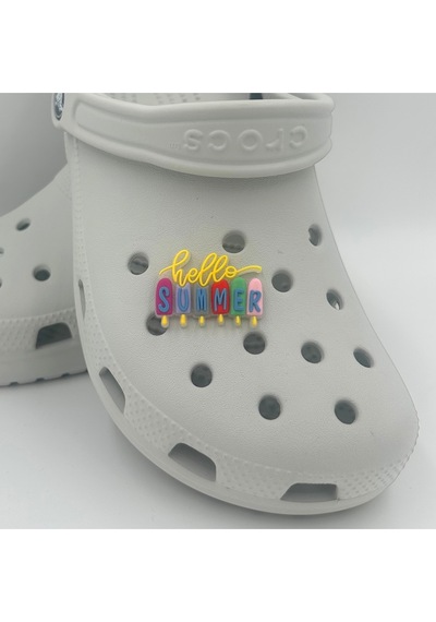 Crocs Terlik Süsü Ve Aksesuarı , Çanta Süsü Jibbitz 3d Hello Summer 02 Logo Aksesuar Mor-mavi-yeşil-pembe-şeffaf-hardal Crocs Terlik Süsü Ve Aksesuarı , Çanta Süsü Jibbitz 3d Hello Summer 02 Logo Aksesuar Mor-mavi-yeşil-pembe-şeffaf-hardal