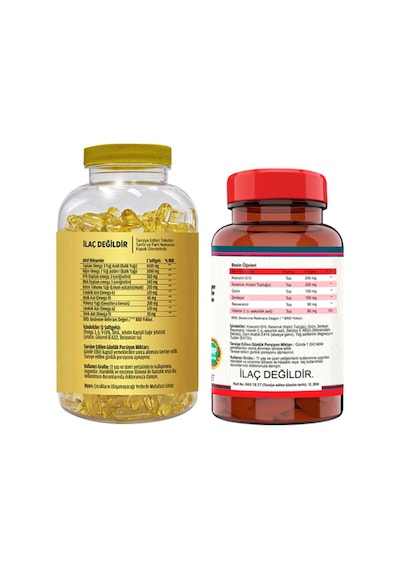 Omega 3-6-9 Balık Yağı 90 Softgel & Nevfix Collagen Glutation Hyaluronic Vitamin C 120 Tablet