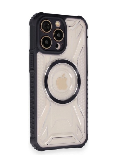 Apple  Uyumlu  iPhone 12 Pro Kılıf Prag Magneticsafe Kapak Siyah