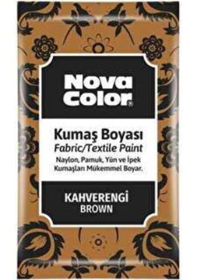 Nova Color Toz Kumaş Boyası Kahverengi - 2 Adet Kahverengi