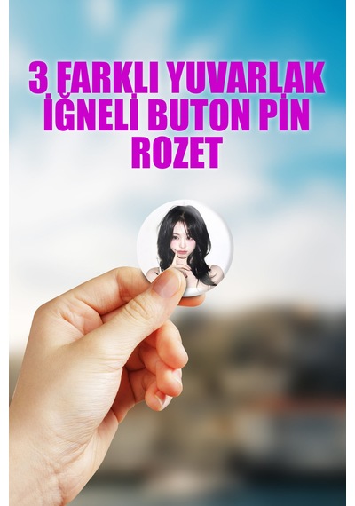 Babymonster Baemon Kpop Çanta Süsü Rozet İğneli Buton Rozet Seti 3 Adet Üçlü