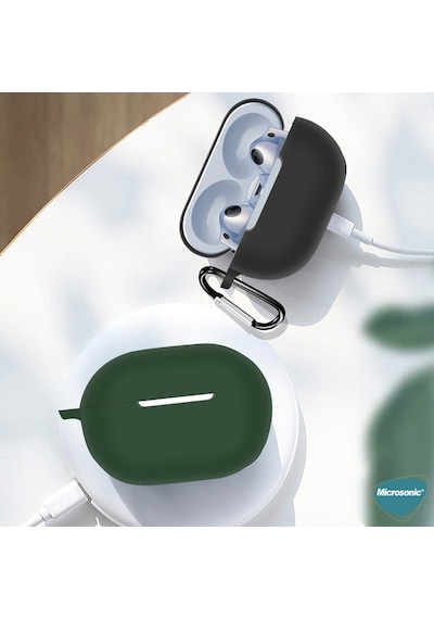 Microsonic Huawei Freebuds Pro 4 Kılıf Askılı Mat Silikon Kırmızı