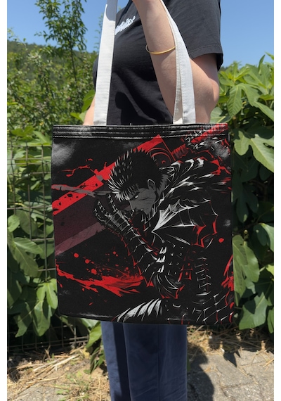 Zipzap Berserk V2 Yazlık Kışlık Çift Taraflı Kanvas Baskı Bez Çanta Anime Çantası