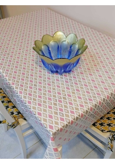 İthal Pvc Muşamba - Desenli Silinebilir Masa Örtüsü 11lace002 Renkli