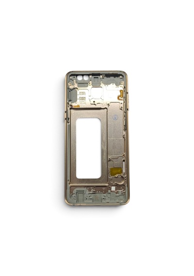 A530 Orta Kasa Galaxy A8 2018 Uyumlu Gold Renk Orta Kasa Çerçeve + Ses Açma On Off Tuş Bordu Ve Plastik