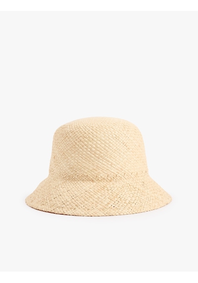 Koton Bucket Hasır Şapka Ekru 6sak40092aa