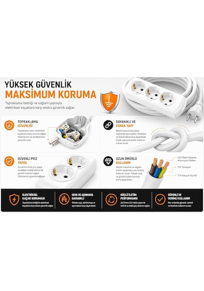 2 Metre Uzatma Kablosu, Topraklı Elektrik Uzatma Kablosu, Dayanıklı Pvc Kablolu Güç Uzatma Kablosu, Ev, Ofis, Mutfak, Salon, Çocuk Odası Ve Çalışma Alanları İçin, Elektrikli Ev Aletleri Diger 2 Metre Uzatma Kablosu, Topraklı Elektrik Uzatma Kablosu, Dayanıklı Pvc Kablolu Güç Uzatma Kablosu, Ev, Ofis, Mutfak, Salon, Çocuk Odası Ve Çalışma Alanları İçin, Elektrikli Ev Aletleri Diger