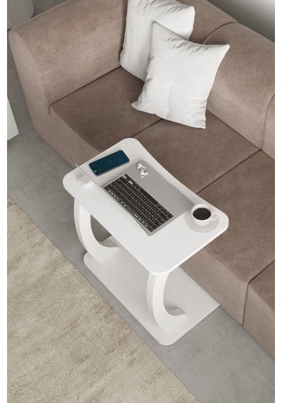 Desk Çalışma Sehpası, Laptop Sehpası, Çift Ayaklı Geniş Yüzey Beyaz Desk Çalışma Sehpası, Laptop Sehpası, Çift Ayaklı Geniş Yüzey Beyaz