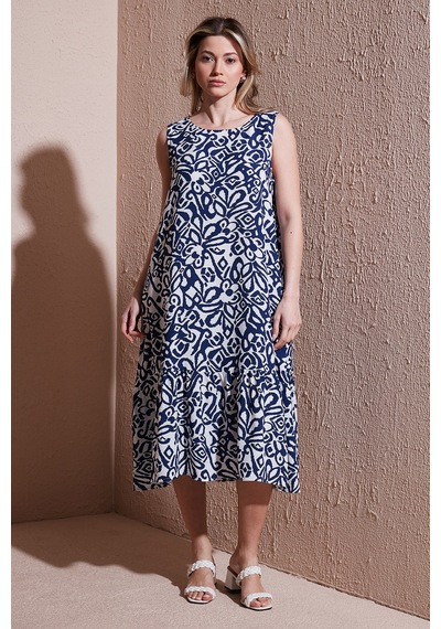 Fashion Friends Bayan Elbise 25y0458k1 Mavi Mavi