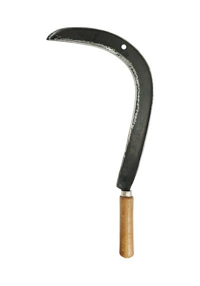 Zargana Dövme Çelik Ahşap Saplı Orak 49x26 Cm