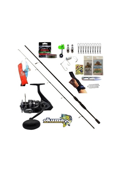 Okuma Wave Power 4000 210cm 20-40gr Double Black Kıyı Olta Takımı Seti
