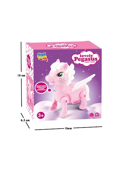 Işıklı Sesli Pilli Yürüyen Unicorn Pony At - Mavi