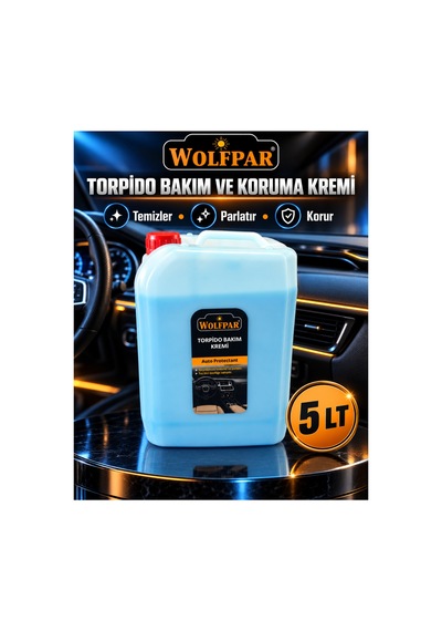 Torpido Bakım Ve Koruma Kremi 5 Lt Plastik Ve Vinil Yüzey Temizleyici, Parlatıcı